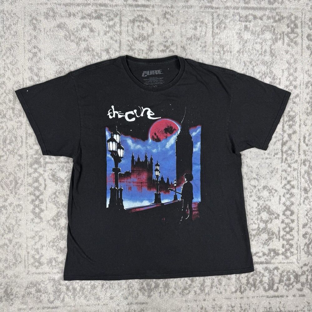 The Cure Band Mens Black Short Sleeve London Scene Graphic T-Shirt Size 2XL XXL